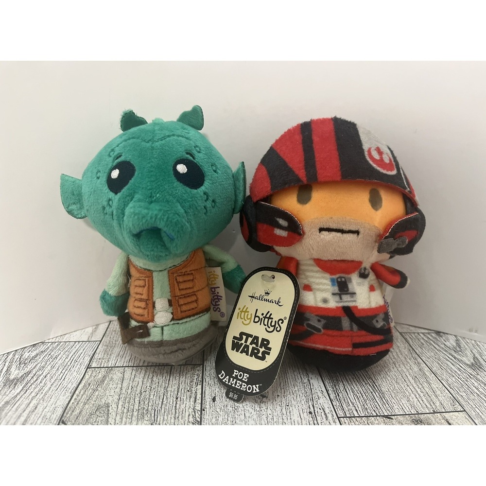 Itty Bittys Star Wars Poe Dameron NWT & Greedo (No Tag) Stuffed Plush Hallmark